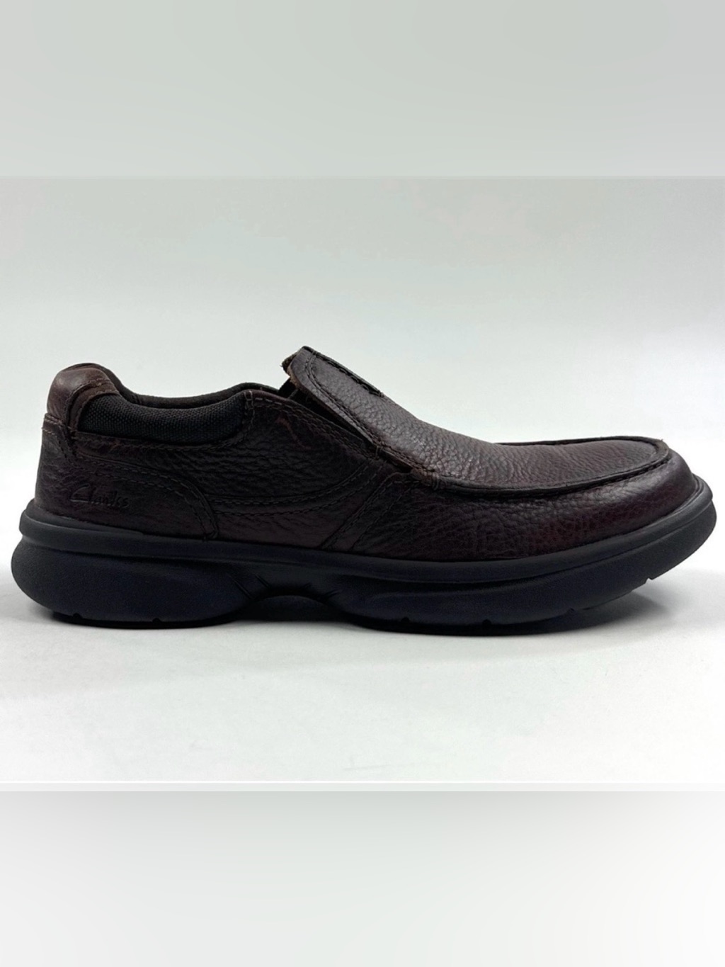Clarks Bradley Free Brown Mens 7 Shoes Sneakers Slip On Leather Comfort 26154366
